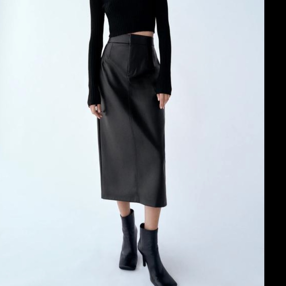 Zara Leather Skirt XS